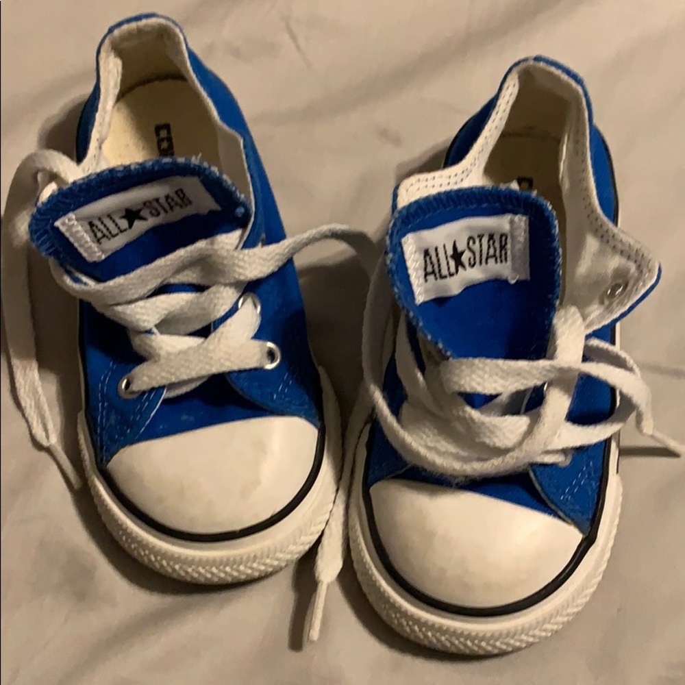 Converse all star canvas royal blue toddler shoes